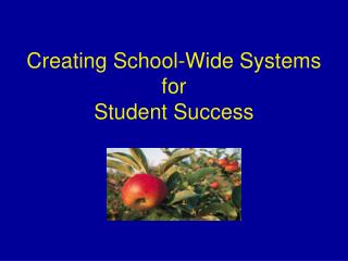 Creating School-Wide Systems for Student Success
