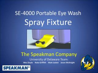 SE-4000 Portable Eye Wash Spray Fixture