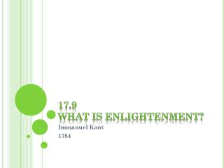 17.9 What is Enlightenment?