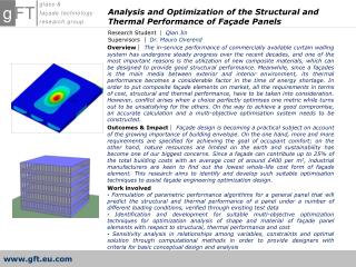 Analysis and Optimization of the Structural and Thermal Performance of Façade Panels