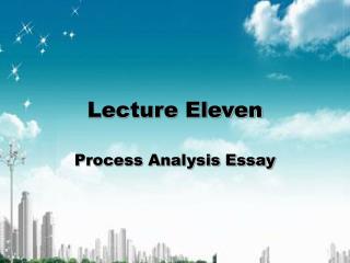 Lecture Eleven