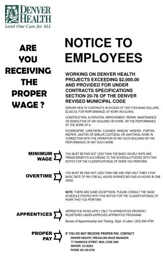 ARE YOU RECEIVING THE PROPER WAGE ?