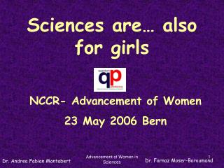 Sciences are… also for girls
