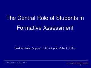 The Central Role of Students in Formative Assessment