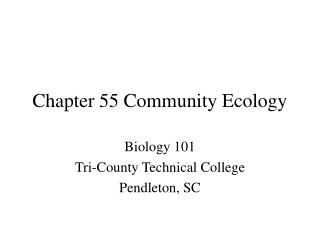 Chapter 55 Community Ecology