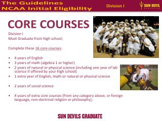 The Guidelines NCAA Initial Eligibility