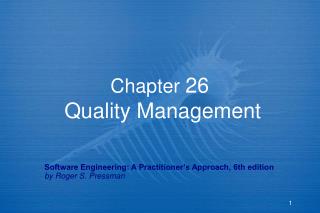 Chapter 26 Quality Management