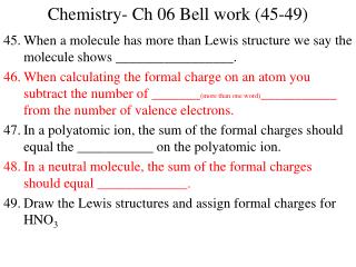 Chemistry- Ch 06 Bell work (45-49)