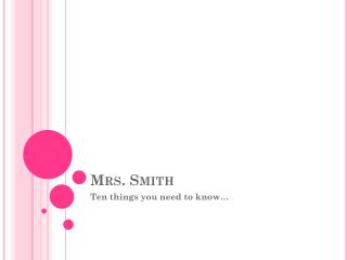 Mrs. Smith