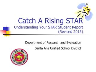 Catch A Rising STAR Understanding Your STAR Student Report (Revised 2013)