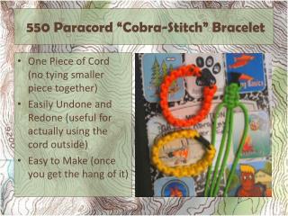 550 Paracord “Cobra-Stitch” Bracelet