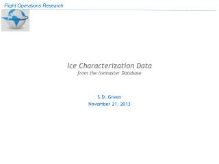 Ice Characterization Data from the Icemaster Database
