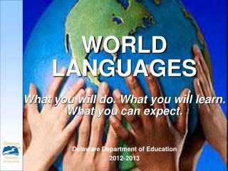 WORLD LANGUAGES What you will do. What you will learn. What you can expect.