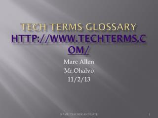 TECH TERMS GLOSSARY techterms/