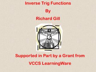 Inverse Trig Functions By Richard Gill