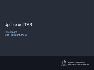 Update on ITAR
