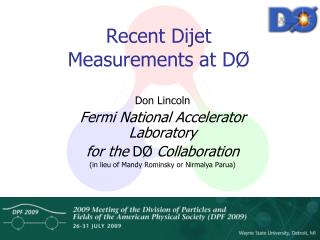 Recent Dijet Measurements at DØ