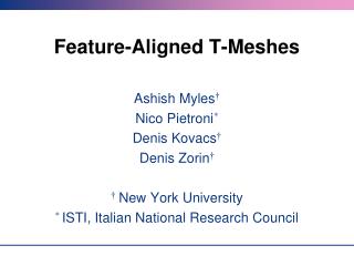 Feature-Aligned T-Meshes
