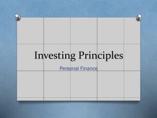 Investing Principles