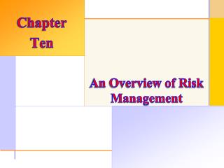 An Overview of Risk Management