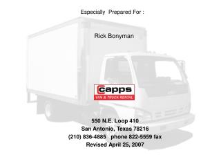550 N.E. Loop 410 San Antonio, Texas 78216 (210) 836-4885 phone 822-5559 fax
