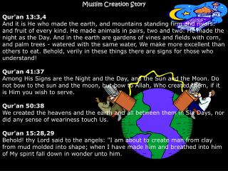 Muslim Creation Story