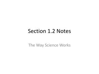 Section 1.2 Notes