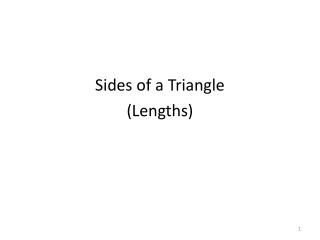 Sides of a Triangle (Lengths)