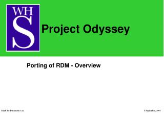 Porting of RDM - Overview