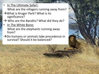In The Ultimate Safari: What are the villagers running away from?
