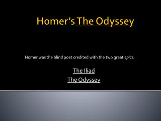 Homer’s The Odyssey