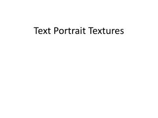 Text Portrait Textures