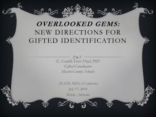 Overlooked GEMS: New Directions for Gifted Identification