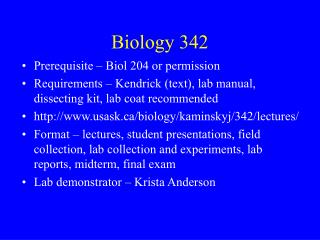 Biology 342