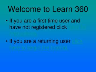 Welcome to Learn 360