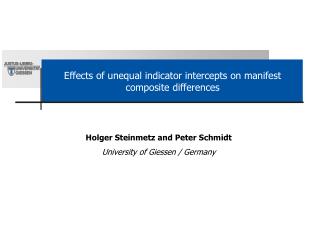 Effects of unequal indicator intercepts on manifest composite differences