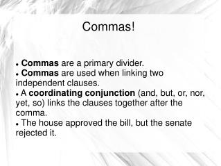 Commas!