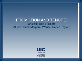 PROMOTION AND TENURE