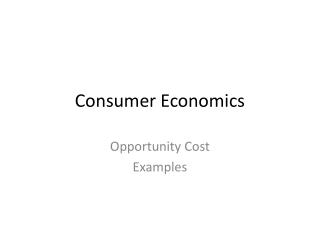Consumer Economics