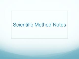 Scientific Method Notes