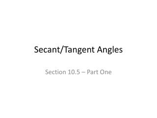 Secant/Tangent Angles