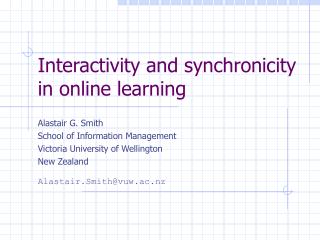 Interactivity and synchronicity in online learning