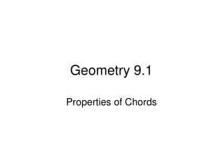 Geometry 9.1