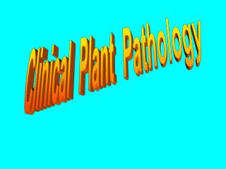 Clinical Plant Pathology