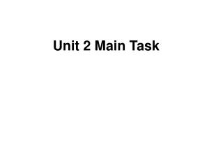 Unit 2 Main Task