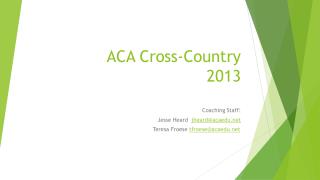 ACA Cross-Country 2013