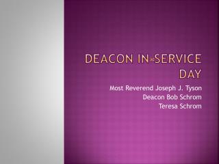 Deacon in-service day