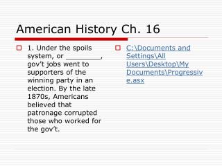 American History Ch. 16