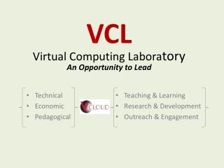 VCL Virtual Computing Labora tory An Opportunity to Lead