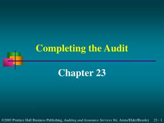 Completing the Audit